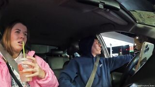 Gal Sucking Cock Stranger in Car / Sucked All The Cum