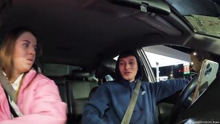 Gal Sucking Cock Stranger in Car / Sucked All The Cum