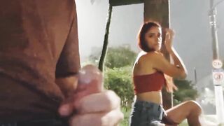 I took a chance and masturbated next to a gorgeous redhead at the bus stop.