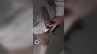 Trying 1st time XXL Fucking-rubber...