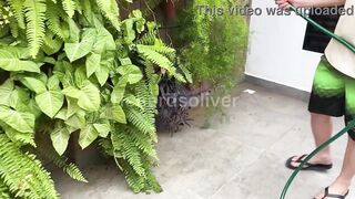 Married woman has ass slam with a youthful gardener and asks for milk in her throat. - Fernanda Chocolate Richards Oliver