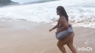 My spouse allowed me to go to the exposed beach alone, I gave him a oral job until I got milk on my face.