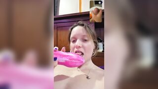 Filthy talking wife cums twice with massive squirt during the time that clip sexing