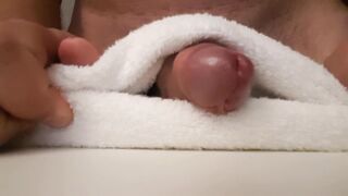 Dry humping masturbation, large load and groaning