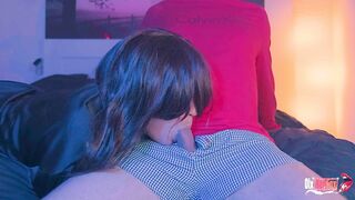 Stepson screwed me unfathomable in the throat, This guy knew that I was faking And put His ramrod unfathomable in my mouth