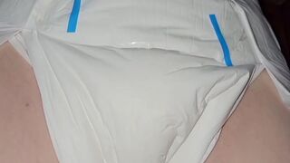 Diaper beauty showing shes a nice hotty for not wetting