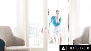 TRANSFIXED - mother I'd like to fuck Kenzie Taylor Gets SURPRISE DPed By Sexually excited Trans Women Gracie Jane & Zariah Aura