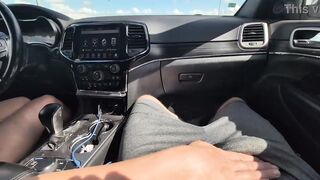 rubbing his dong in his shorts in public