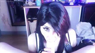 Tifa Lockhart gives deepthroat, giant boobs titjob and makes cloud cum with oiled thighjob TRAILER