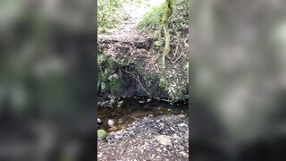 Caminata con follada y mamada al aire libre alguien nos descubre