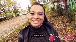 GERMAN mother I'd like to fuck Obscene Priscilla screwed hard by date outdoors in Berlin (ENGLISH) Dates66.com (FULL SCENE)