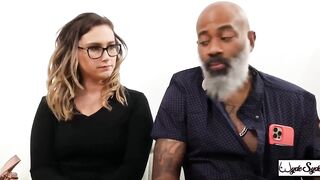 Inked big beautiful woman Red August In Specs Gets Dicked By Old Shaun Dam!