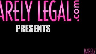 Lesbo Aiden Aspen bent over and fingered by busty schoolgirl