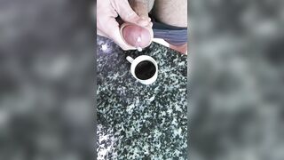 Stepsis asked me for morning☕ cofee with cream