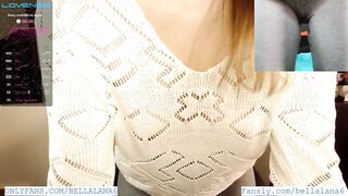 Teacher's squirting in her leggings in the centre of the class during the time that her toy's being controlled