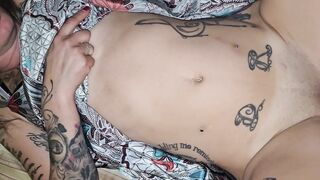 CREAMPIE POV Banging my GF small cunt and CUM IN HER TWAT