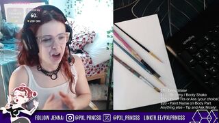 Livestream: Painting My Exposed Body & Masturbating with Fans!