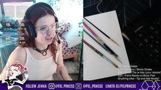 Livestream: Painting My Exposed Body & Masturbating with Fans!