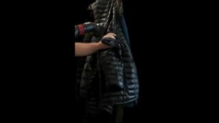 Large vacuum with Girlfriend's Ebony Ghost Whisperer Down Jacket