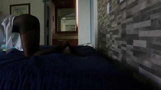 This babe films herself in underware and ends up putting it in her arsehole