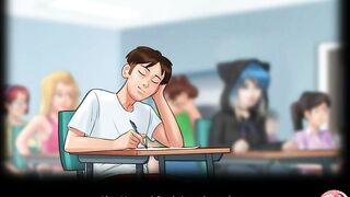 Summertime saga #two - stepsister in the shower - Gameplay commented
