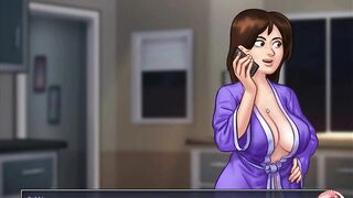 Summertime saga #two - stepsister in the shower - Gameplay commented