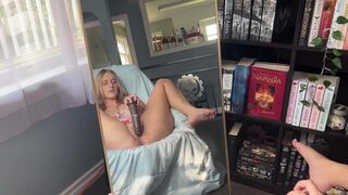 Blond Nerdy Nympho cumming all over her BBC