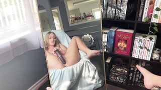 Blond Nerdy Nympho cumming all over her BBC