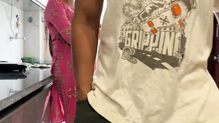 Aunt's banging: The youthful nephew banged the step aunt with a large booty hard after wearing a female fucking-rubber.