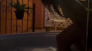 We begin in daybed and that babe ends up putting it in her asshole.