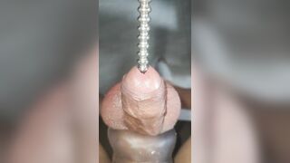 拘束阳具和睾丸插尿道棒