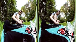 4-26-2022 - OUTSIDE HORSE RIDING VID 2022 vr version VR180 sbs, IDEAL 1ST TRY, FINE, dong parts