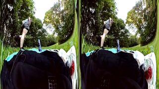 4-26-2022 - OUTSIDE HORSE RIDING VID 2022 vr version VR180 sbs, IDEAL 1ST TRY, FINE, dong parts