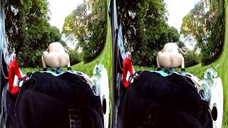 4-26-2022 - OUTSIDE HORSE RIDING VID 2022 vr version VR180 sbs, IDEAL 1ST TRY, FINE, dong parts