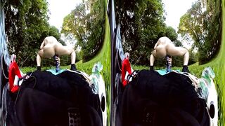 4-26-2022 - OUTSIDE HORSE RIDING VID 2022 vr version VR180 sbs, IDEAL 1ST TRY, FINE, dong parts