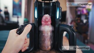 Double Spunk fountain 1st Time Using Electronic Bang Machine - PART 2 ‍