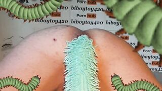Anal centipede crawling in and out,anime parody.(halloween pleasure)