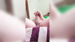 Cum Leaks Down My Corpulent Dong To My Unshaved Balls