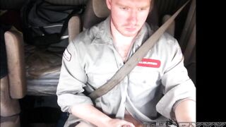 GINGER TRUCKER JERKS DURING THE TIME THAT THAT GUY DRIVES - THOR JOHNSON