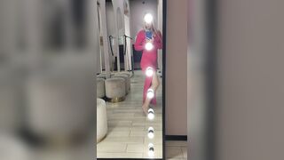 Public risky masturbation, Mall Dressing room