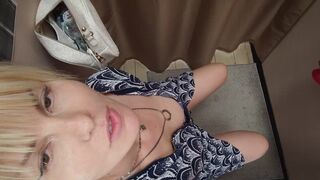 PUBLIC SQUIRT SHOPPING. SOLO. ASMR. BLONDIE CUTE