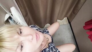 PUBLIC SQUIRT SHOPPING. SOLO. ASMR. BLONDIE CUTE