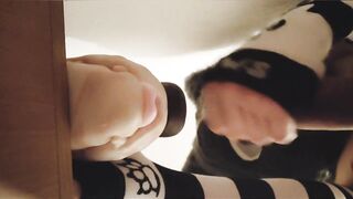 Teen shoves His cock Into a maw/toy~