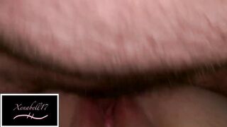 Getting screwed whilst using a dildo on love button groaning to climax