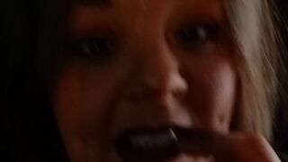 Lewd big beautiful woman repeatedly squirts whilst masterbating in fishnets