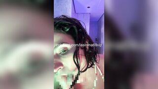 See LaSirena Shower During the time that That babe Play With Her Giant Toy