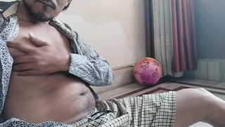 Sexy Oriental Pakinoon Oozing Hawt Cum from Wanking whilst his Knob jerking a lot in empty abode