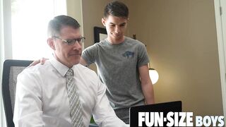 FunSizeBoys DILF makes hawt cellular vid of Max Dawson sucking his shlong