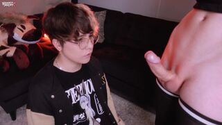 Femboy On the cheerleading team loses wager and gets overspread in Cum