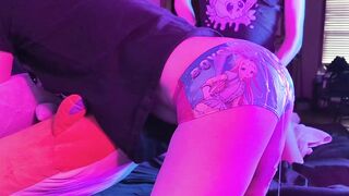 Cute butt femboys sloppy finger & screw